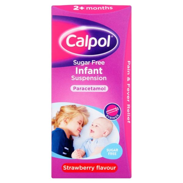 Calpol Sugar Free Infant Suspension Strawberry Flavour 2+ Months 100ml