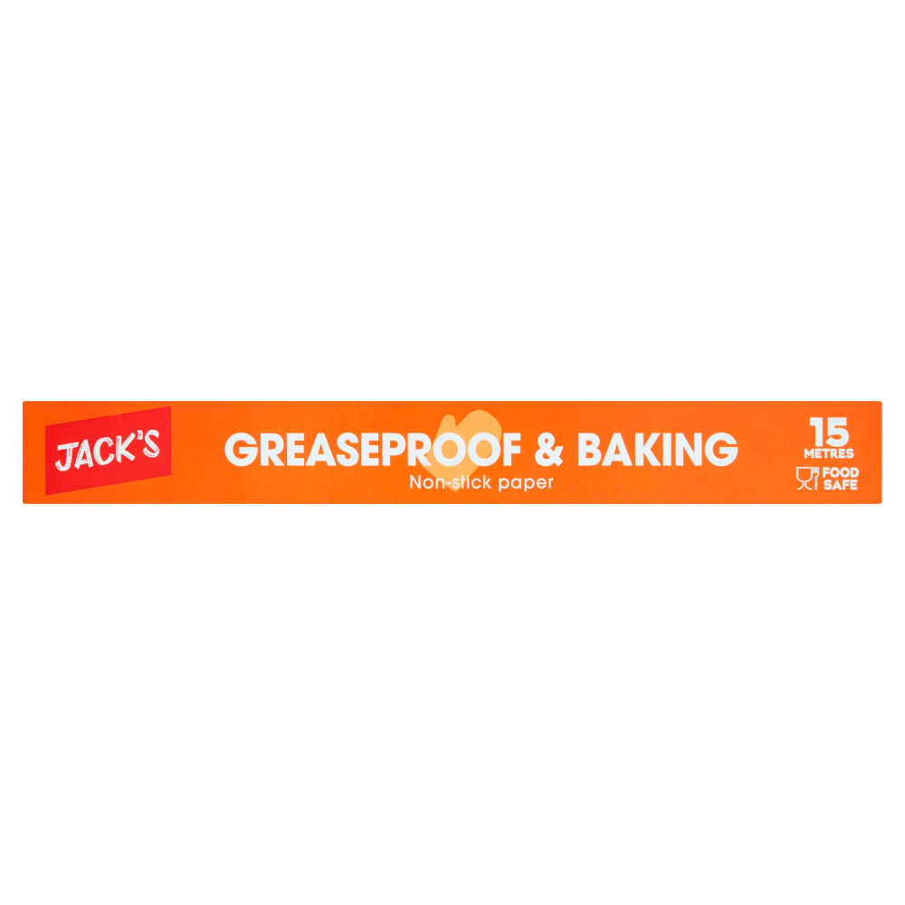 Jack’s Greaseproof & Baking Paper Non-Stick 15 Metres
