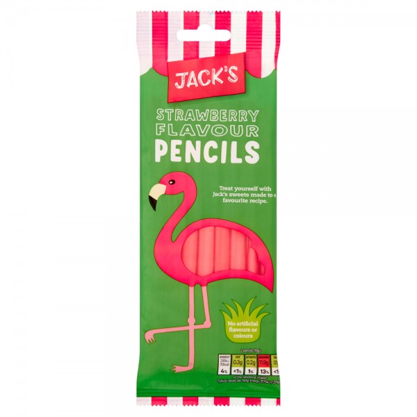 Jack’s Strawberry Flavour Pencils 75g Deliver Blantyre