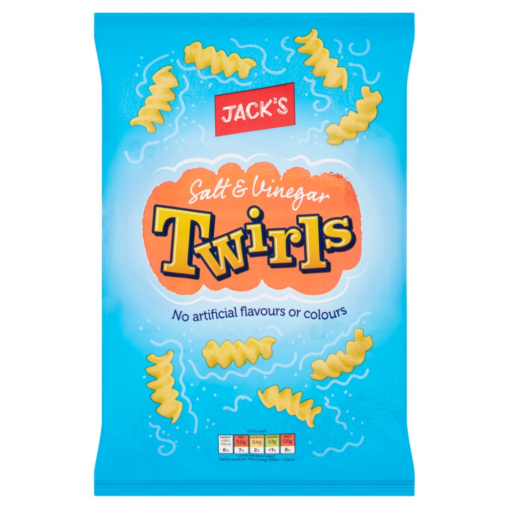 Jack’s Salt & Vinegar Twirls Snack 125g Deliver Blantyre