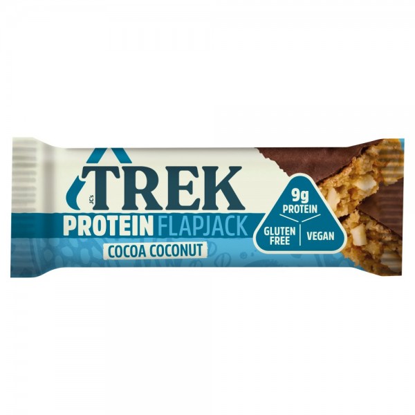 Trek Cocoa Coconut Protein Flapjack Chocolate Flavour Topped 50g