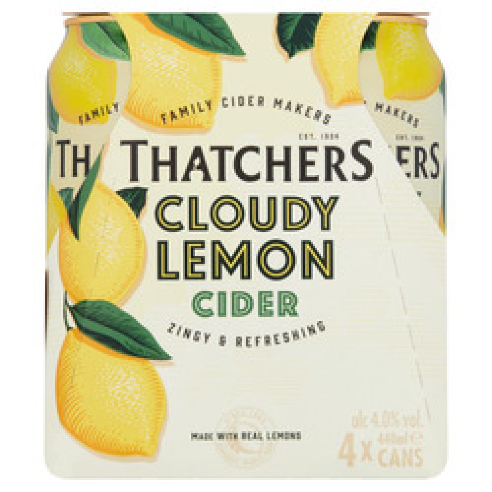 Thatchers Cloudy Lemon Cider 4 x 440ml
