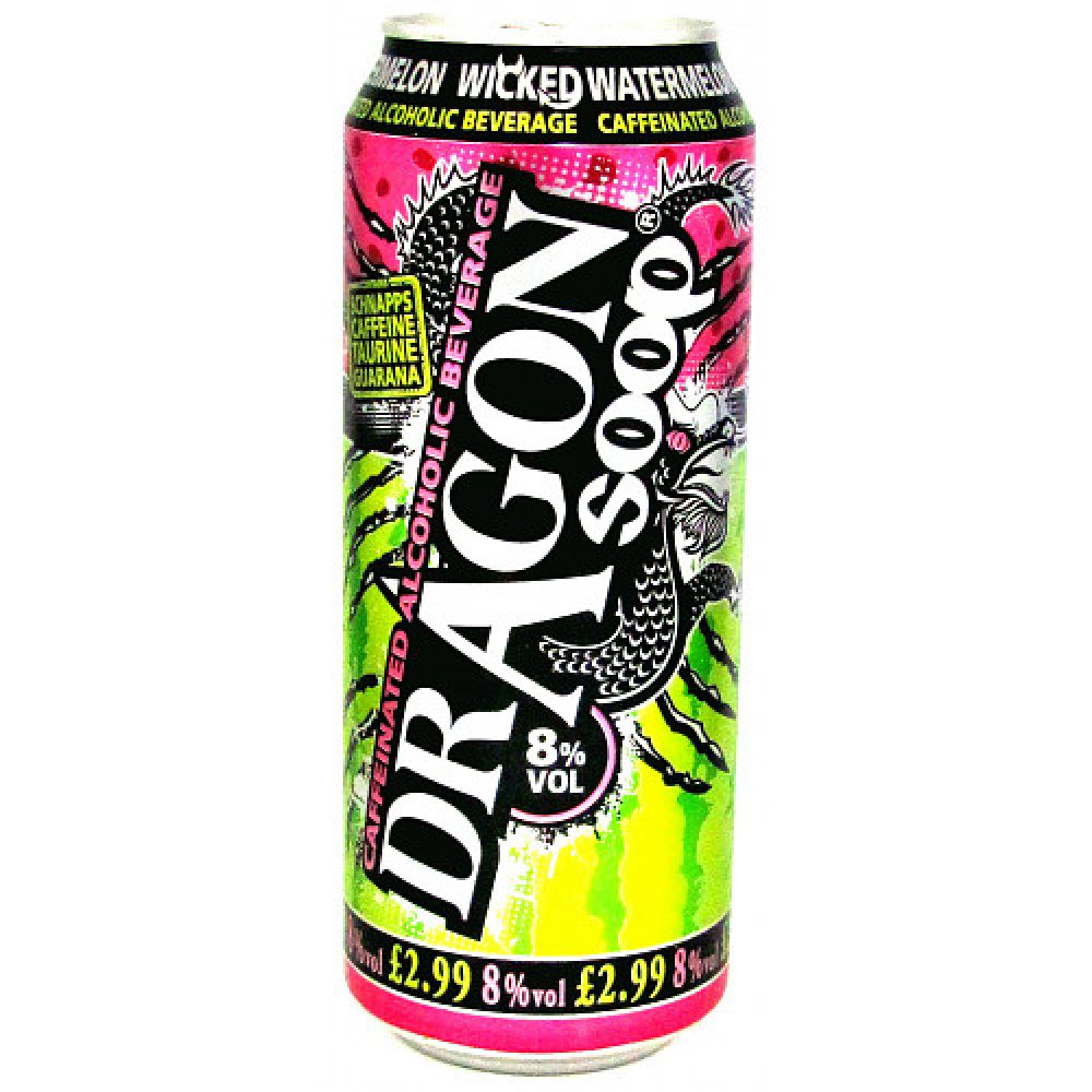 Dragon Soop Wicked Watermelon Caffeinated Alcoholic Beverage 500ml