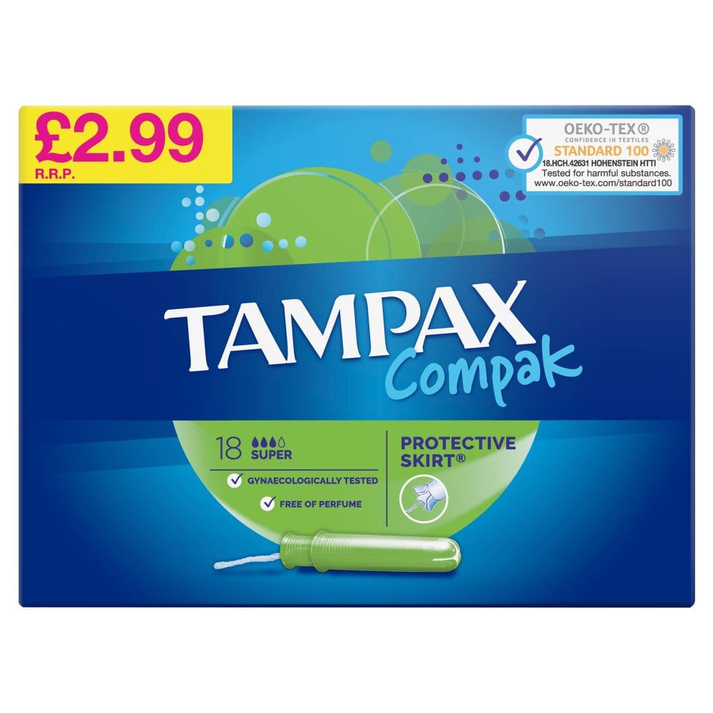Tampax Compak Super Tampons Applicator 18X PM