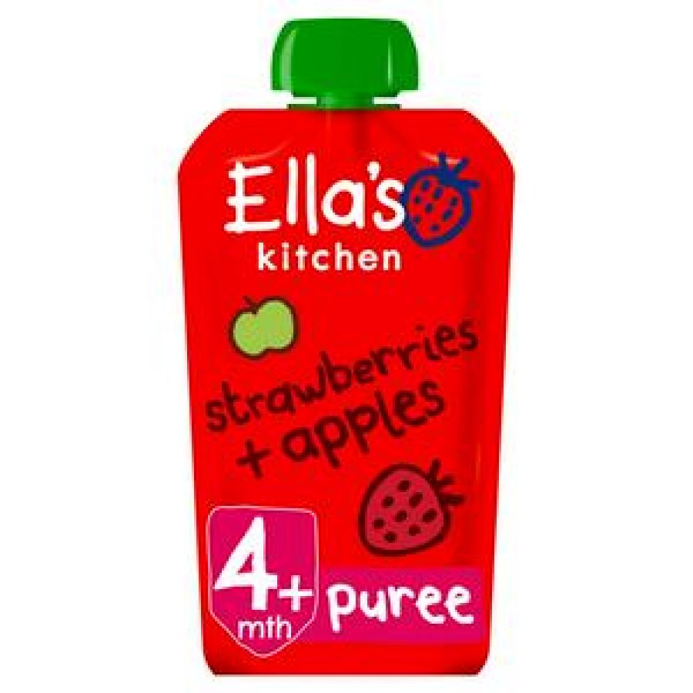 Ella’s Kitchen Organic Strawberries + Apples Pouch 4+ Months 120g