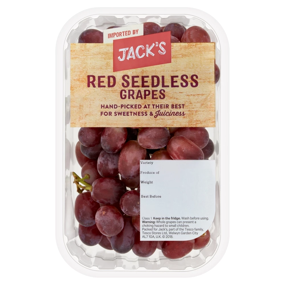 Jack’s Red Seedless Grapes 500g