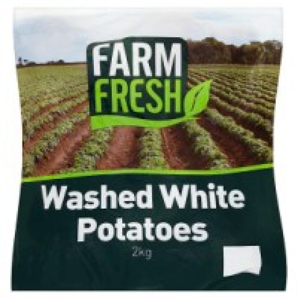 Farm Fresh Washed White Potatoes 2kg