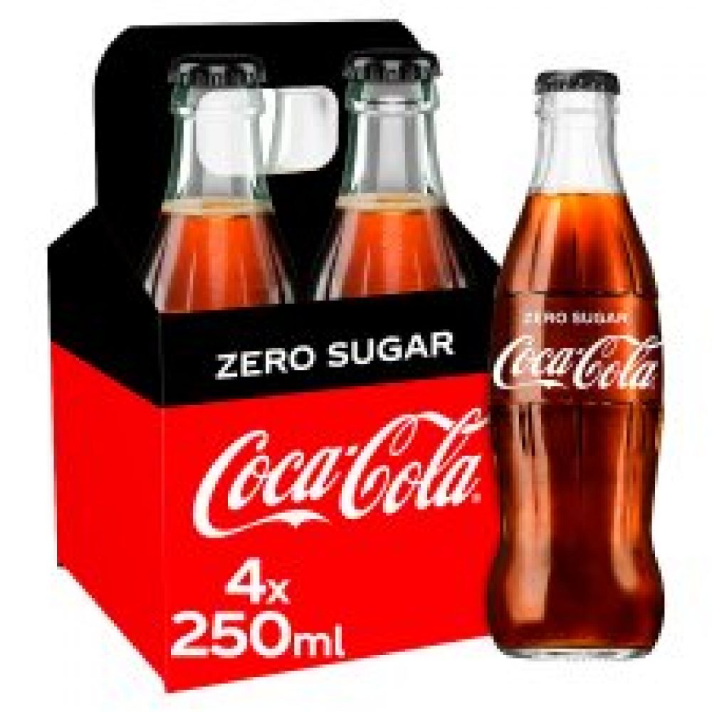 Coke Zero 4X250ml Bottles