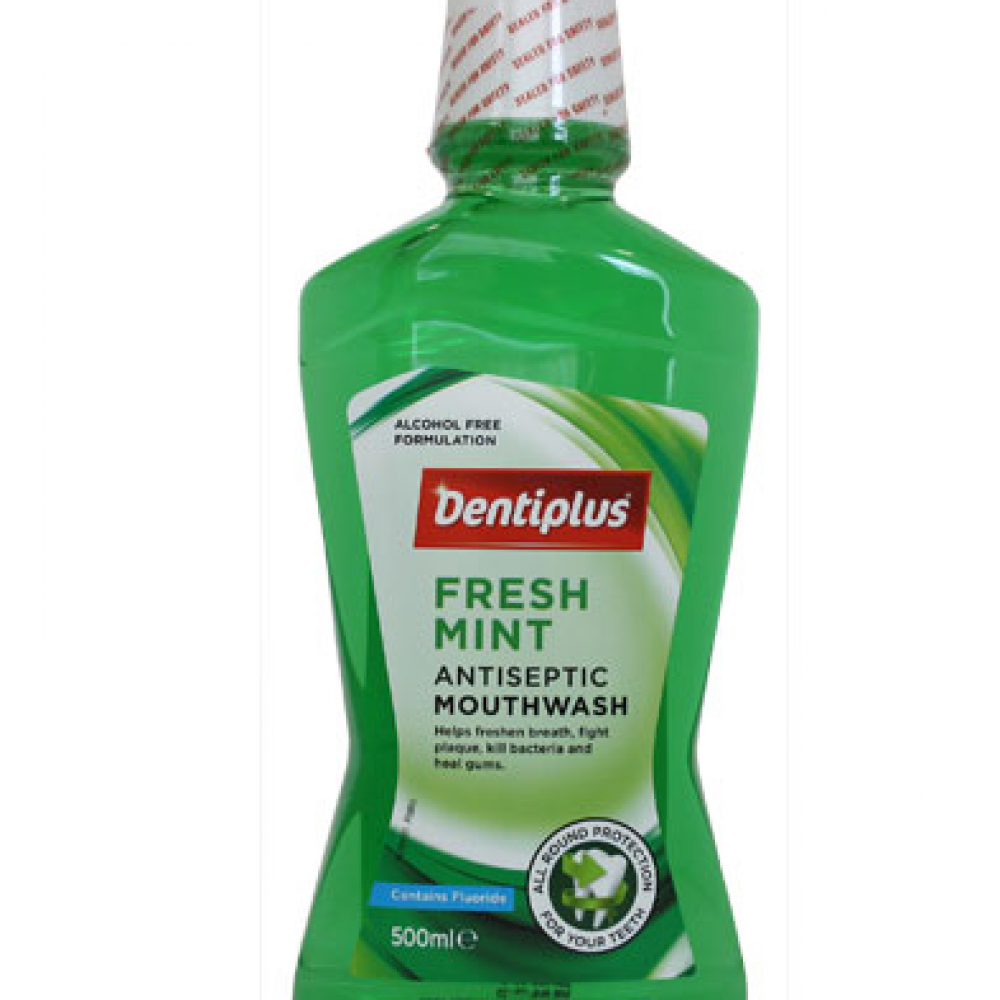 Dentiplus Fresh Mint Antiseptic Mouthwash 500ml