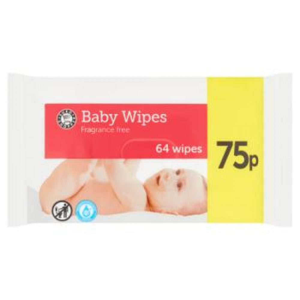 Euro Shopper Baby Wipes 64 Wipes
