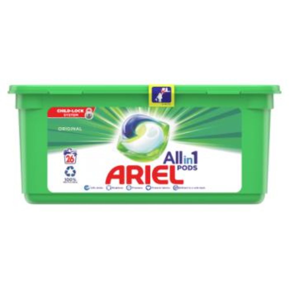 Ariel All-in-1 Pods Washing Liquid Capsules Original, 26 Washes