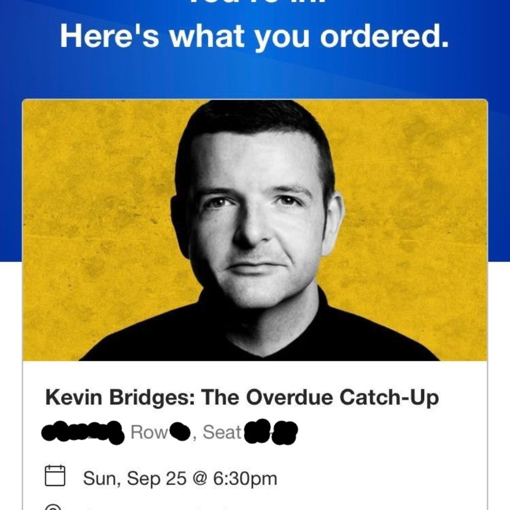 Kevin Bridges Charity Raffle Ticket £1