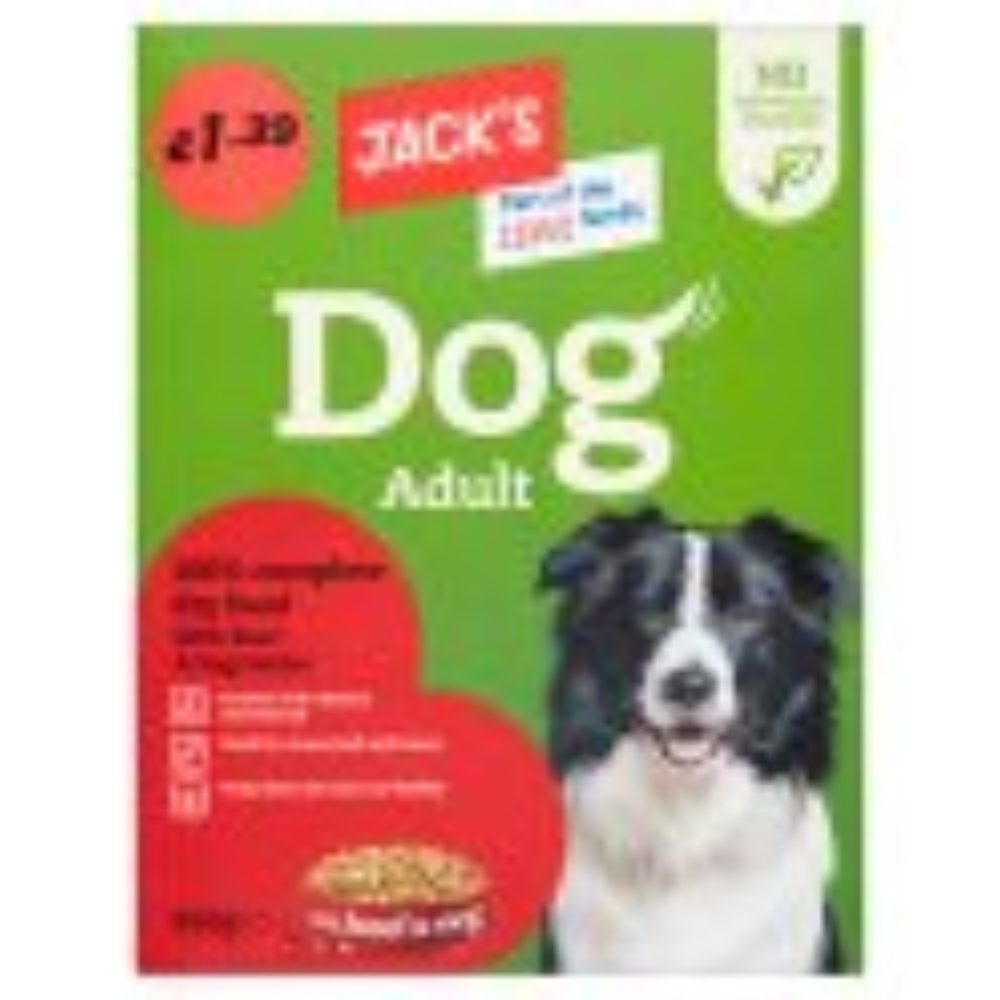 Jack’s Dog Adult 100% Dry Food with Beef & Vegetables 950g