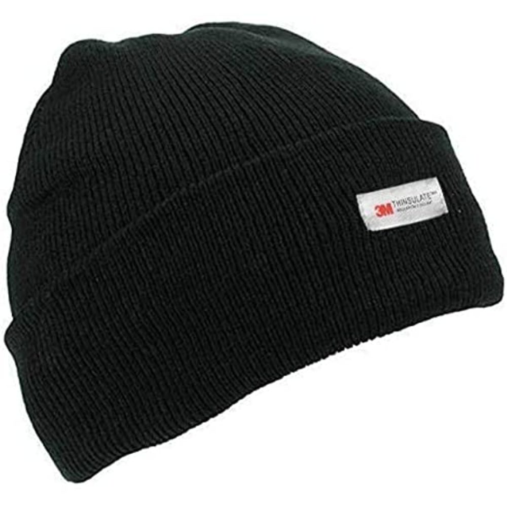 Adults 3M Thinsulate Insulation Beanie Hat (Black)