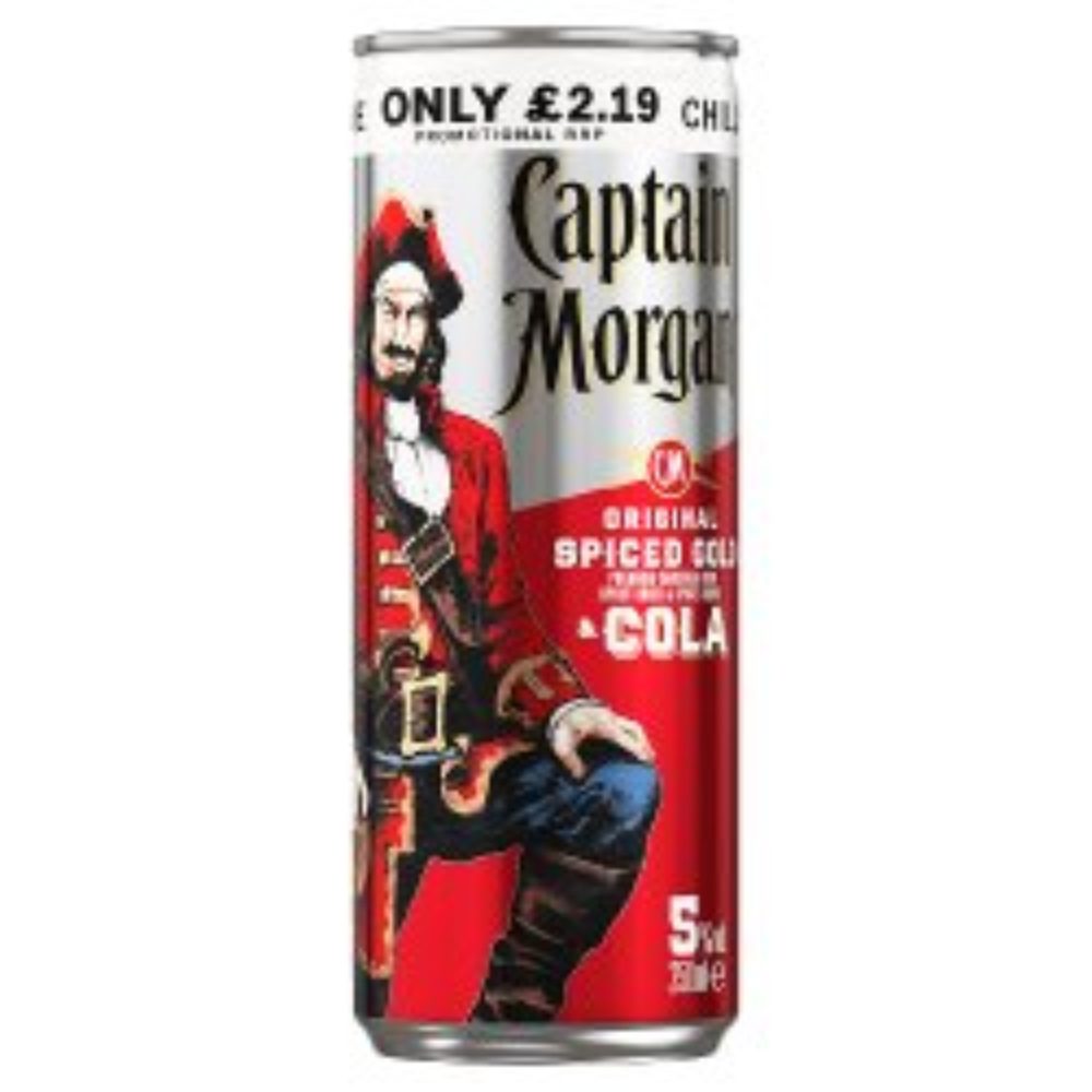 Captain Morgan Original Spiced Gold & Cola Premix Can 250ml
